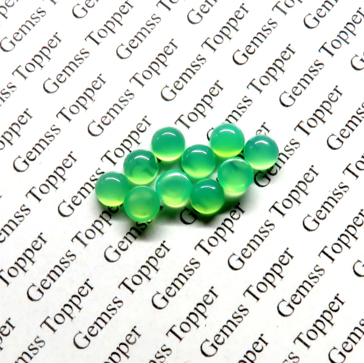 Chrysoprase 9x9 mm Round Cabochon